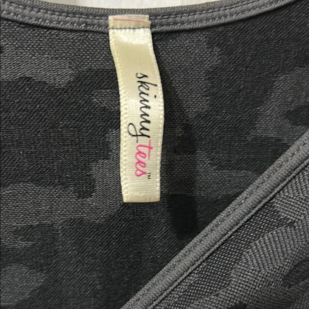 “Skinny Tees” Flattering Black and Gray Camouflage Tanks both for $10. - Picture 2 of 3